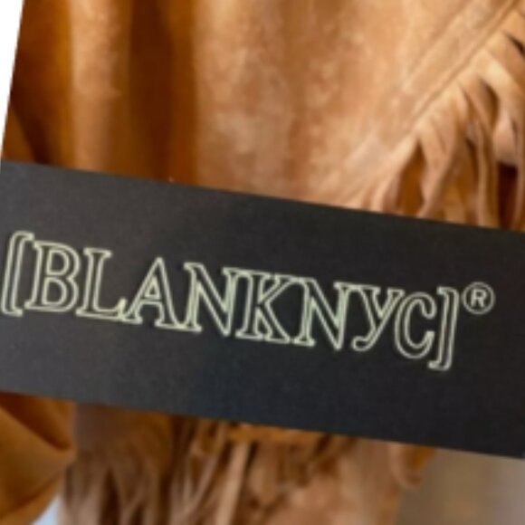 Blank NYC Vegan Suede Fringe Moto Jacket Sz S🆕📦🏃🏻💨🚚 - Picture 11 of 16